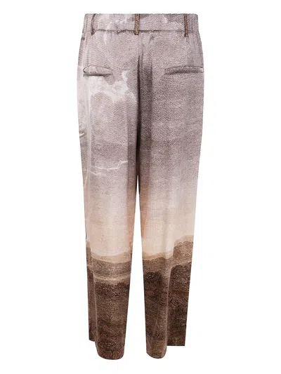 Pierre-louis Mascia Landscape-print Drawstring Trousers In Multi