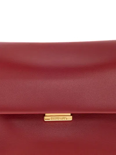 Jacquemus Spherical Embellishment Shoulder Bag With Top Handle In Red