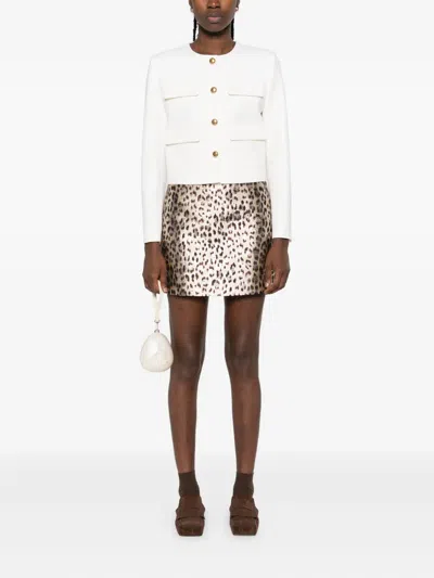 P.a.r.o.s.h Leopard-print Mini Skirt In Multi