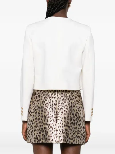 P.a.r.o.s.h Buttoned Flap-pockets Jacket In White