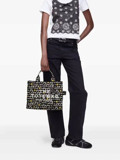 Marc Jacobs The Joy Canvas Medium Tote Bag In Black