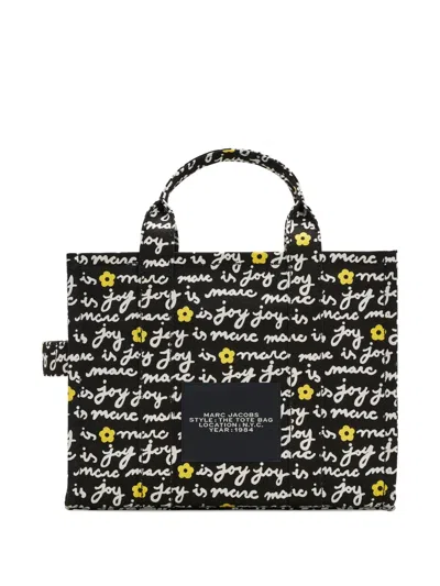 Marc Jacobs The Joy Canvas Medium Tote Bag In Black