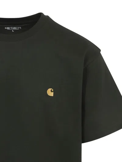 Carhartt S/s Chase Olive Green T-shirt In Green