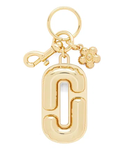 Marc Jacobs The J Marc Balloon-shaped Flower Keyring In Gold