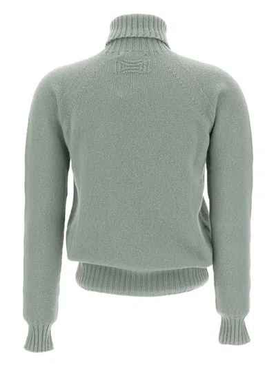 Drumohr Light Green Wool Turtleneck Sweater In Neutral