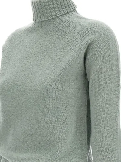 Drumohr Light Green Wool Turtleneck Sweater In Neutral