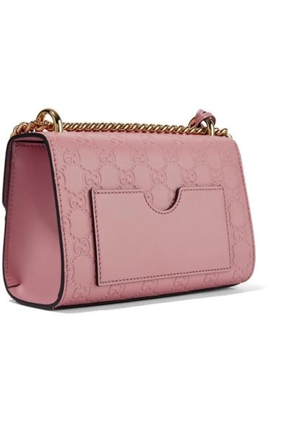 Shop Gucci Padlock Small Embossed Leather Shoulder Bag