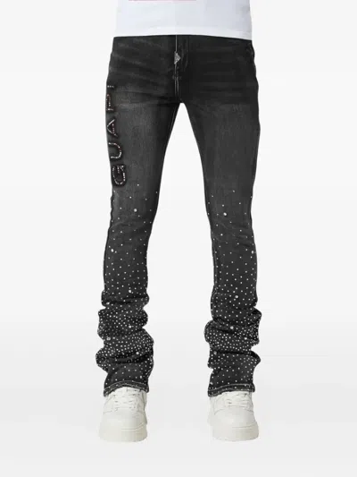 Guapi Crystal-embellished Jeans In Black