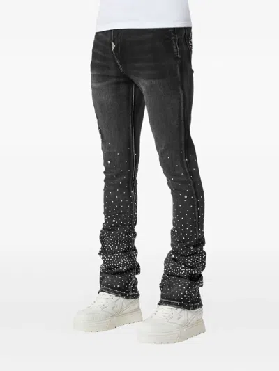 Guapi Crystal-embellished Jeans In Black