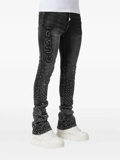 Guapi Crystal-embellished Jeans In Black
