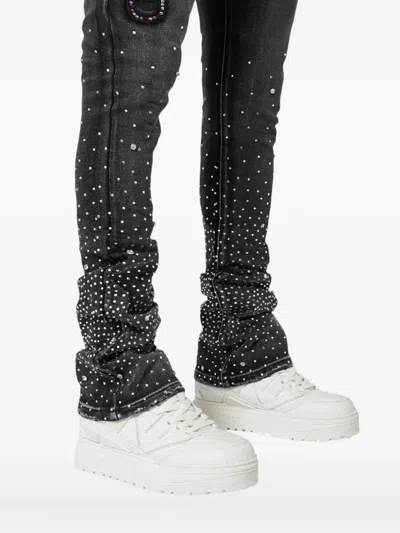 Guapi Crystal-embellished Jeans In Black