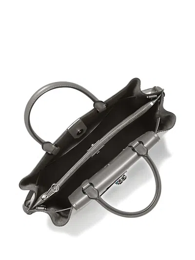 Michael Michael Kors Large Belted Satchel Bag In Gray