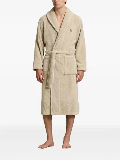 披肩领毛巾布浴袍