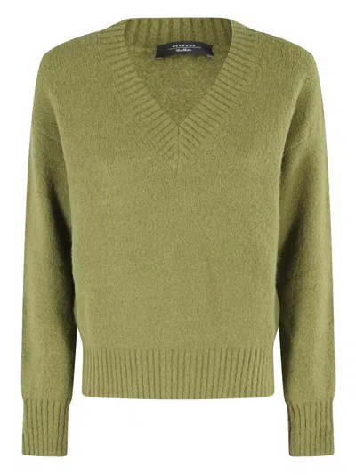 Weekend Max Mara Green Visita Sweater In Green
