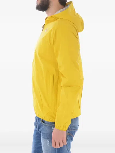 K-way Man Jacket Acid Green Size Xxs Polyamide In Yellow