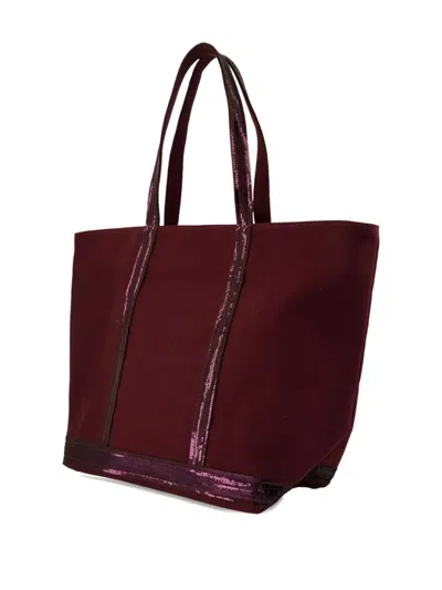 Vanessa Bruno Medium Sequin-trimmed Tote Bag In Red