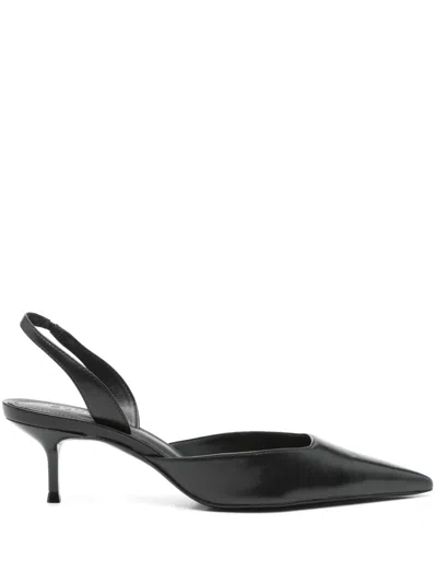 Schutz Paola Mid Pumps In Black Leather In Black