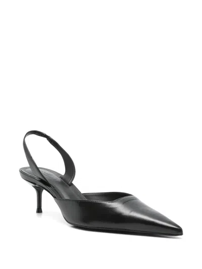 Schutz Paola Mid Pumps In Black Leather In Black
