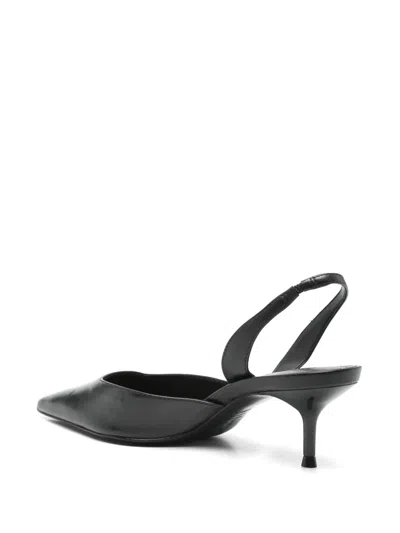 Schutz Paola Mid Pumps In Black Leather In Black