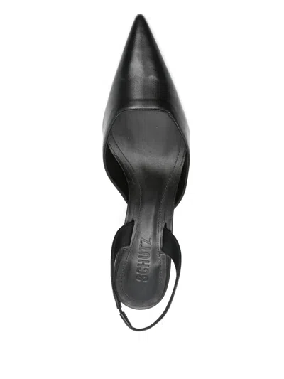 Schutz Paola Mid Pumps In Black Leather In Black