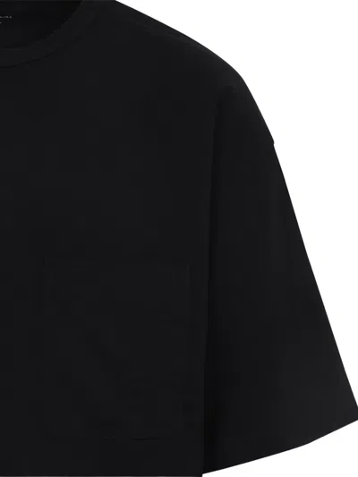 Lemaire Boxy Short Sleeves T-shirt Men In Black