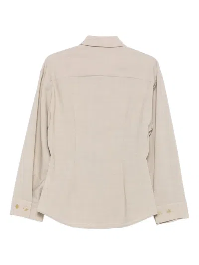 P.a.r.o.s.h Button-fastening Collared Shirt In Neutral