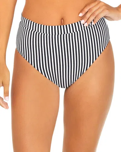 Raisins Juniors' High-waisted Striped Bikini Bottoms In Multi