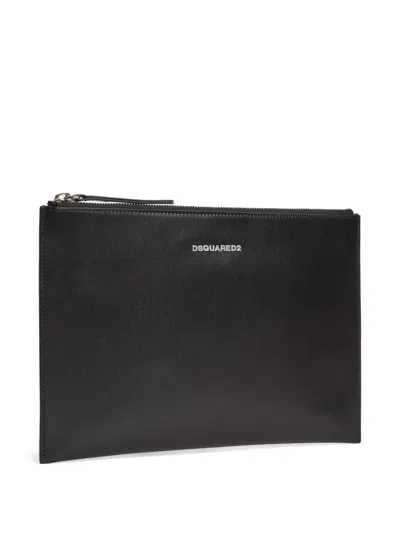 Dsquared2 Leather Wallet In Black