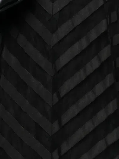 P.a.r.o.s.h Chevron Striped Midi Skirt In Black