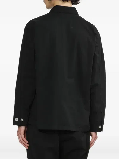 Neighborhood Patch-pocket Button-front Shirt Jacket In Gray