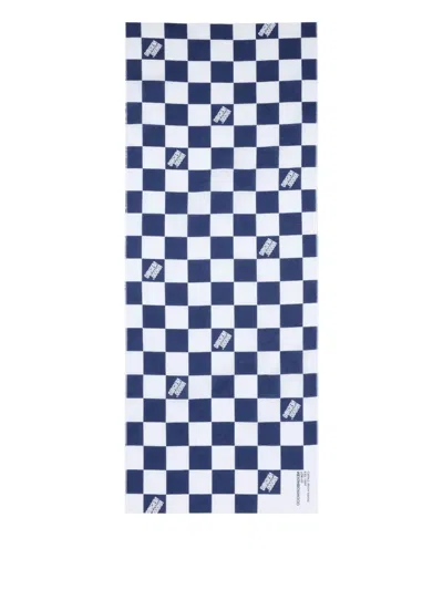 Neighborhood Check-pattern Bath Towel In Blue