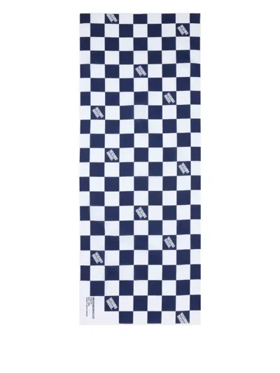 Neighborhood Check-pattern Bath Towel In Blue