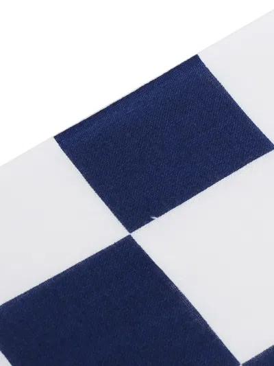 Neighborhood Check-pattern Bath Towel In Blue