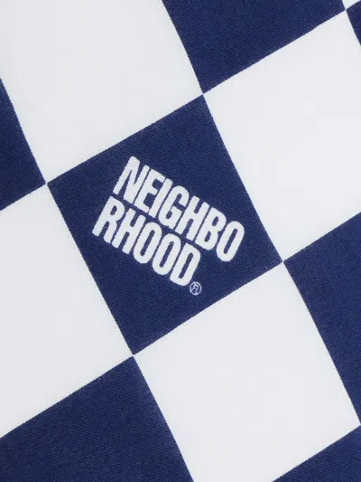 Neighborhood Check-pattern Bath Towel In Blue