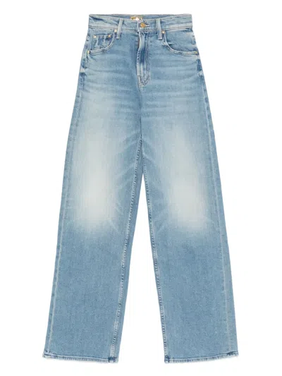 Mother Foldover Dodger Sneak Jean In Light Blue
