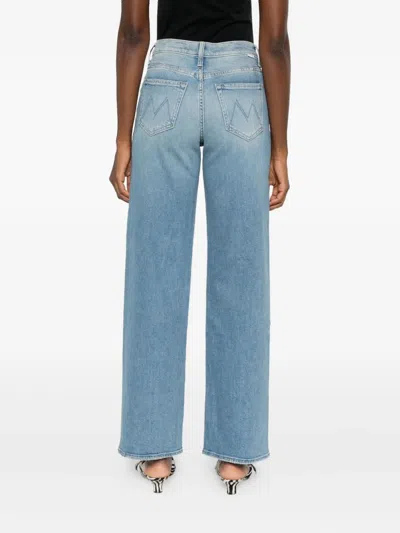 Mother Foldover Dodger Sneak Jean In Light Blue