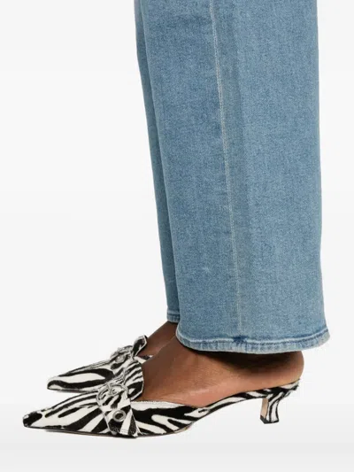 Mother Foldover Dodger Sneak Jean In Light Blue