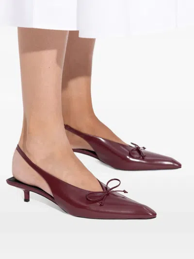 Jacquemus The "cubisto" Slingbacks In Burgundy