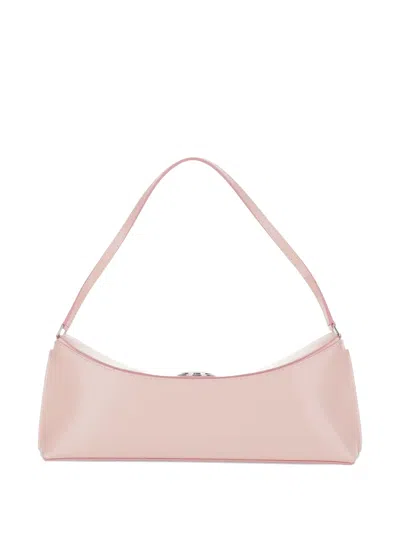 Jacquemus Le Calisso Pink Shoulder Bag With Engraved Snap Button In Leather In Pink