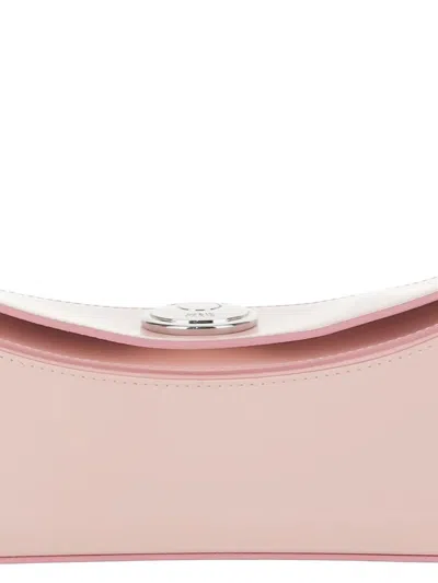 Jacquemus Le Calisso Pink Shoulder Bag With Engraved Snap Button In Leather In Pink