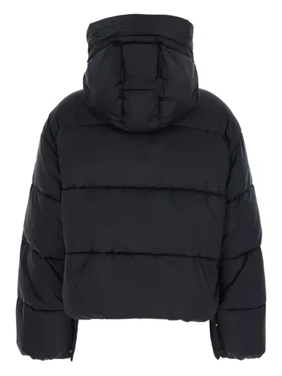 Pinko Hooded Nylon Down Jacket In Black