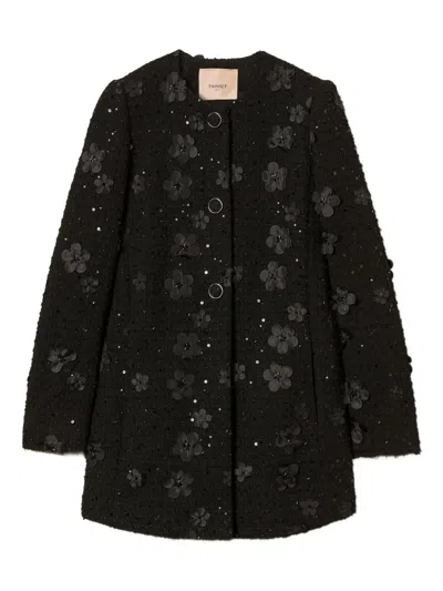 Twinset Coat In Black