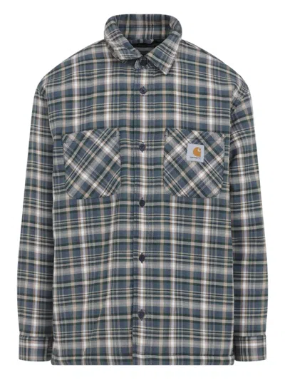 Carhartt Cronyn Shirt Jacket Plaid Pattern In Blue