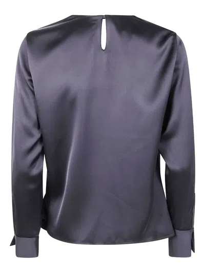 正面系带缎面罩衫