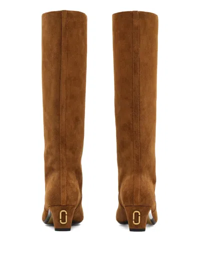 Marc Jacobs Suede Boots With Pointed Toes In Brown