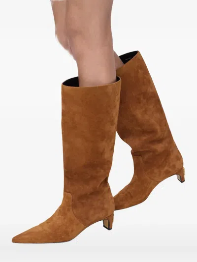 Marc Jacobs Suede Boots With Pointed Toes In Brown