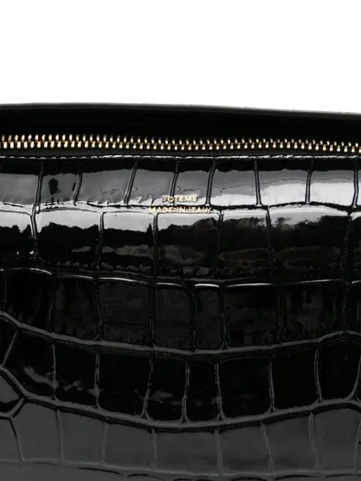 Totême Crocodile-embossed Clutch In Black