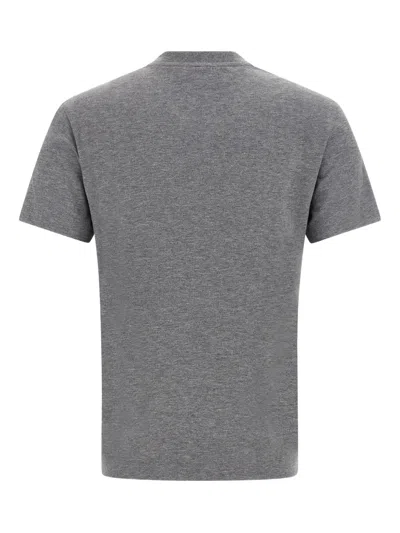 Fendi Grey Melange Cotton T-shirt In Gray
