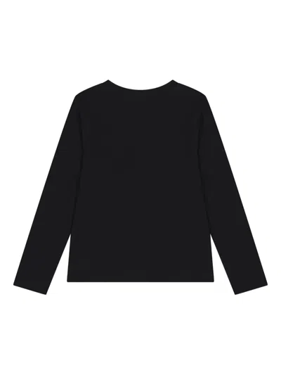 Moschino Black T-shirt For Girl With Teddy Bear In Black