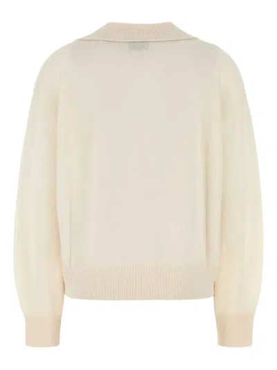 Le Kasha White Cashmere Oversize Jackson Sweater In Neutral